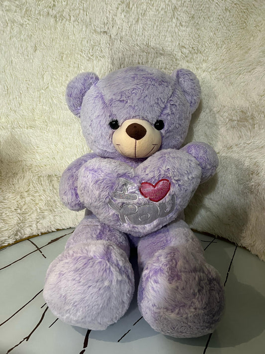 Peluche tenant un cœur 80cm